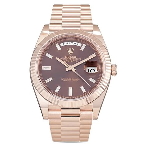 rolex daydate marrone|rolex day date 40 price.